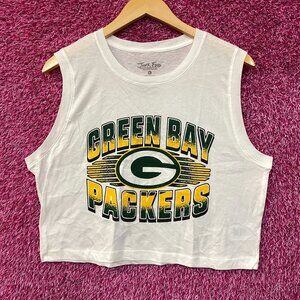Junk Food NFL Green Bay Packers Cropped Sleeveless T-Shirt Large
